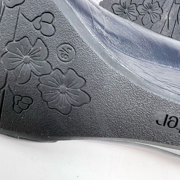 Hotter Petunia Pumps Womens 8.5 Navy Blue Slip-On Wedge Heel Round Toe - Picture 8 of 10